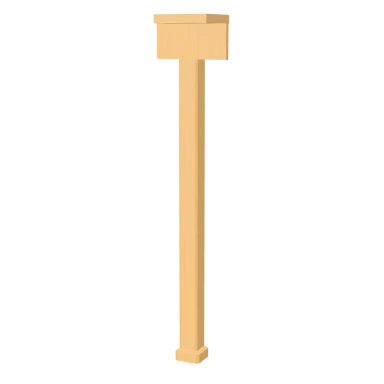 Braced Timber Post column in 3D
