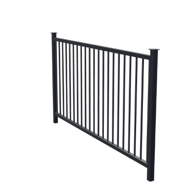 Aluminium pool fence fence in 3D