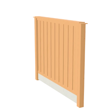 Board on board fence in 3D