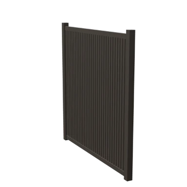 Charred timber screen fence in 3D