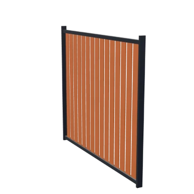 Corten steel screen fence in 3D