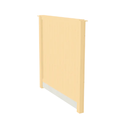 Feather edge privacy fence in 3D