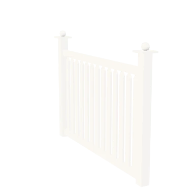 Painted picket fence in 3D