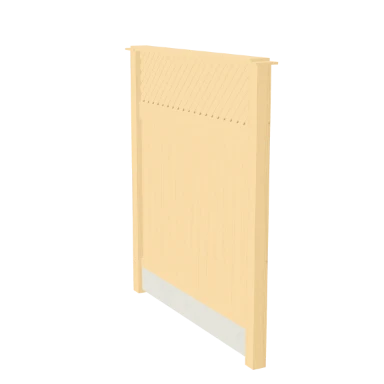 Privacy with trellis top fence in 3D