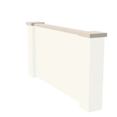 Rendered panel fence in 3D