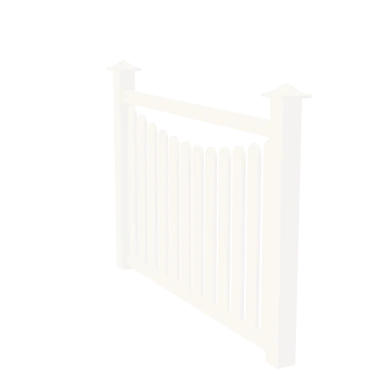 Scalloped picket fence in 3D
