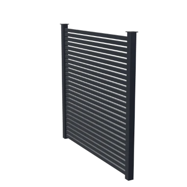 Slatted aluminium fence in 3D