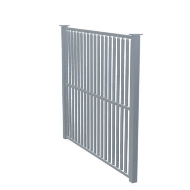 Steel palisade fence in 3D