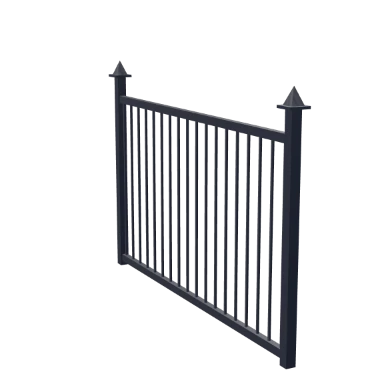 Wrought iron railing fence in 3D