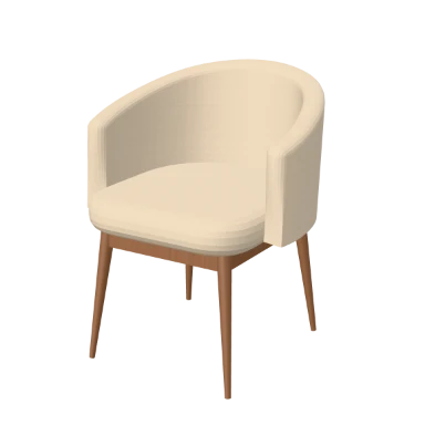 Curved Tub Armchair chair in 3D