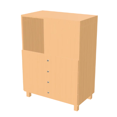 Drawer Chest cabinet in 3D