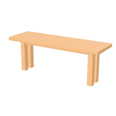 Entry Bench bench in 3D