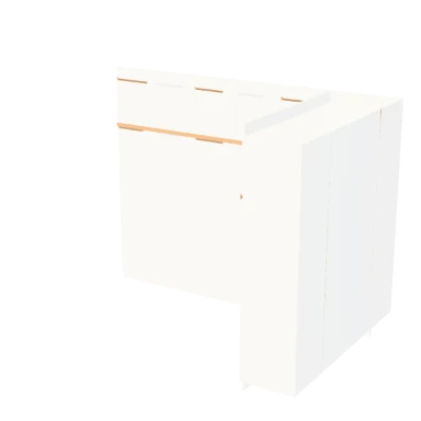 L-Shape Corner Wardrobe wardrobe in 3D