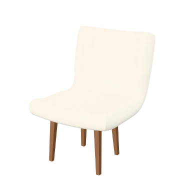 Lounge (bouclé) chair in 3D