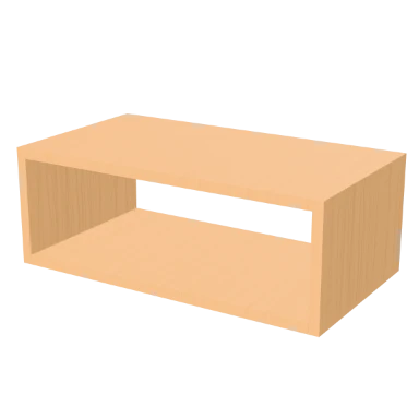 Open Frame Oak coffee table in 3D