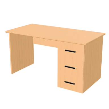 Pedestal Desk desk in 3D