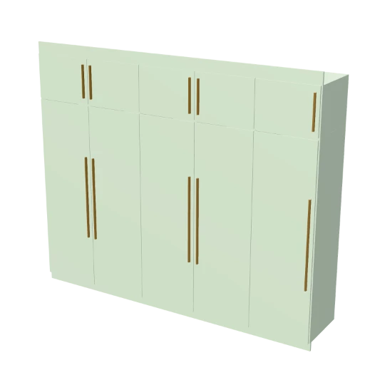 Sage Fitted Wardrobe wardrobe in 3D