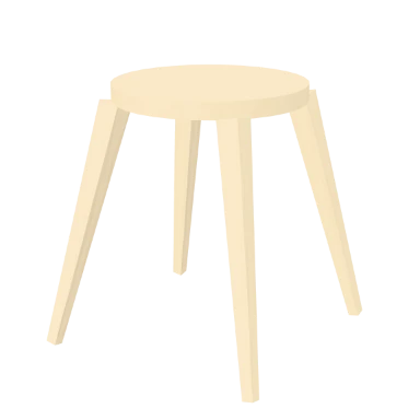 Splayed Stool stool in 3D