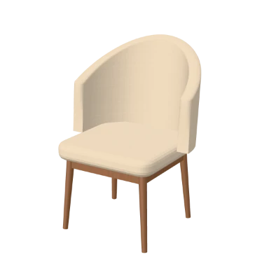 Suede Armchair chair in 3D