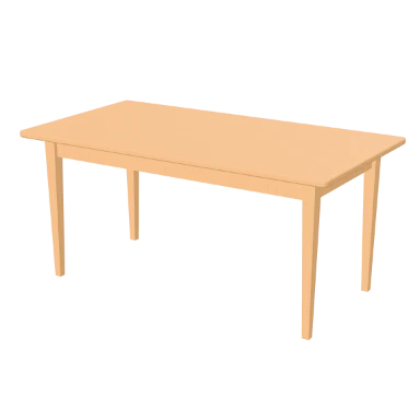 Tapered Oak Table table in 3D