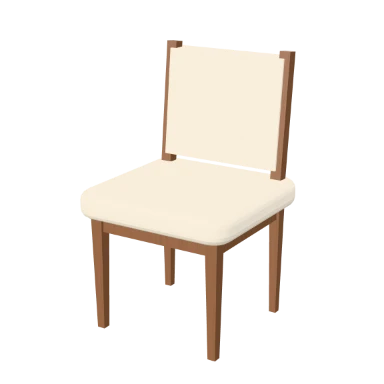 Upholstered Dining chair in 3D