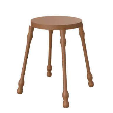 Windsor Stool stool in 3D