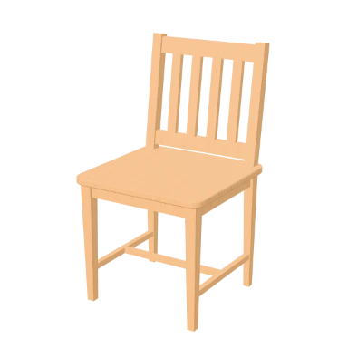 Wood Slat Chair chair in 3D