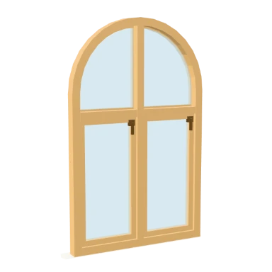 Arched Casement window in 3D