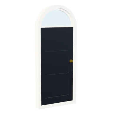 Arched Front Door door in 3D