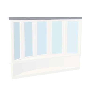 Bow Window window in 3D