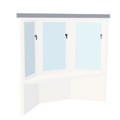 Canted Bay window in 3D