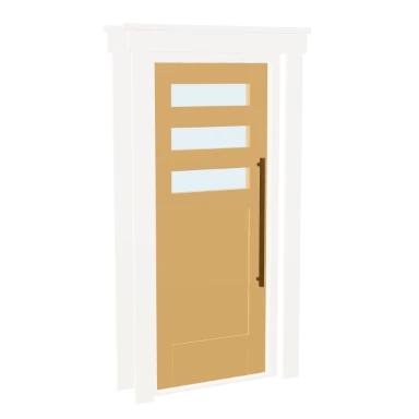 Craftsman Front Door door in 3D