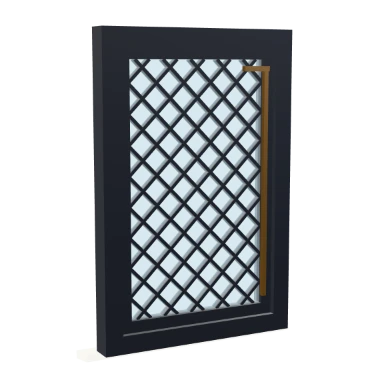 Diamond Leaded Light window in 3D