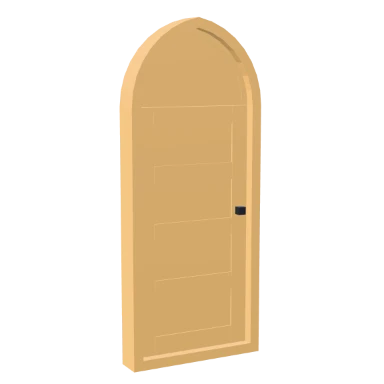 Gothic Chapel Door door in 3D