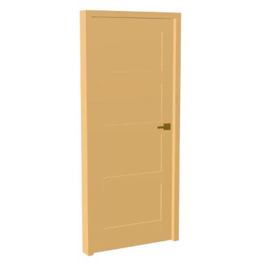 Oak Internal Door door in 3D