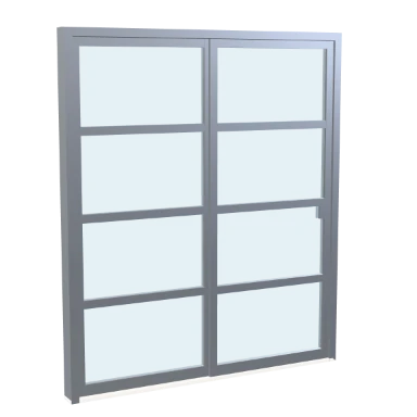 Steel-Framed Slider door in 3D