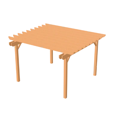 Classic Cedar Pergola pergola in 3D