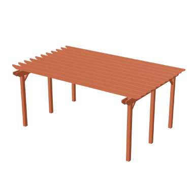 Grand Cedar 6x4 pergola in 3D