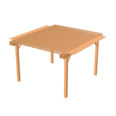 Lattice Garden Shade pergola in 3D