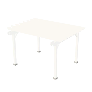 Painted Patio Frame pergola in 3D
