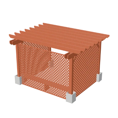 Privacy Retreat pergola in 3D