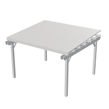 Solid Panel Carport pergola in 3D