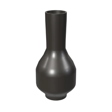Black carafe vase in 3D