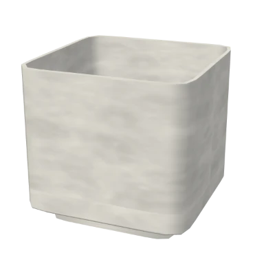 Concrete cube planter in 3D
