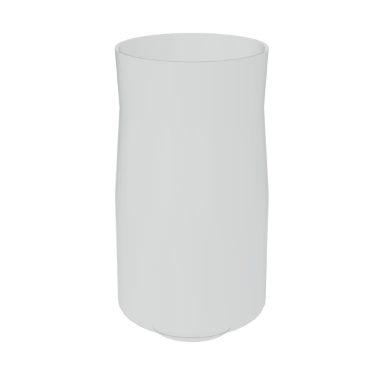 Cylinder vase, clear glass in 3D