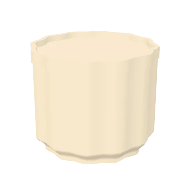 Fluted sand planter in 3D