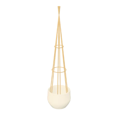 Hanging pot, macramé in 3D