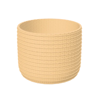 Rattan cachepot in 3D