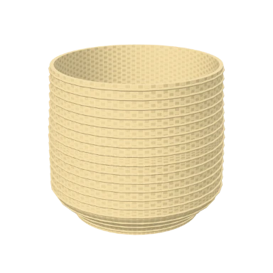 Seagrass basket planter in 3D
