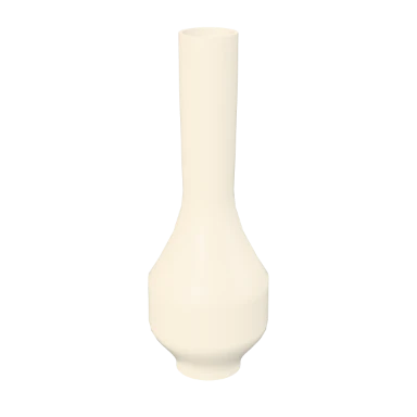 Tall bottle vase, matte cream in 3D